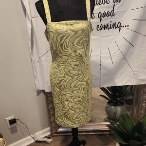 Forever 21 Yellow Swirl Midi Dress
